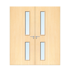 Internal Ash Veneer 16G Glazed Pair FD30 Fire Door