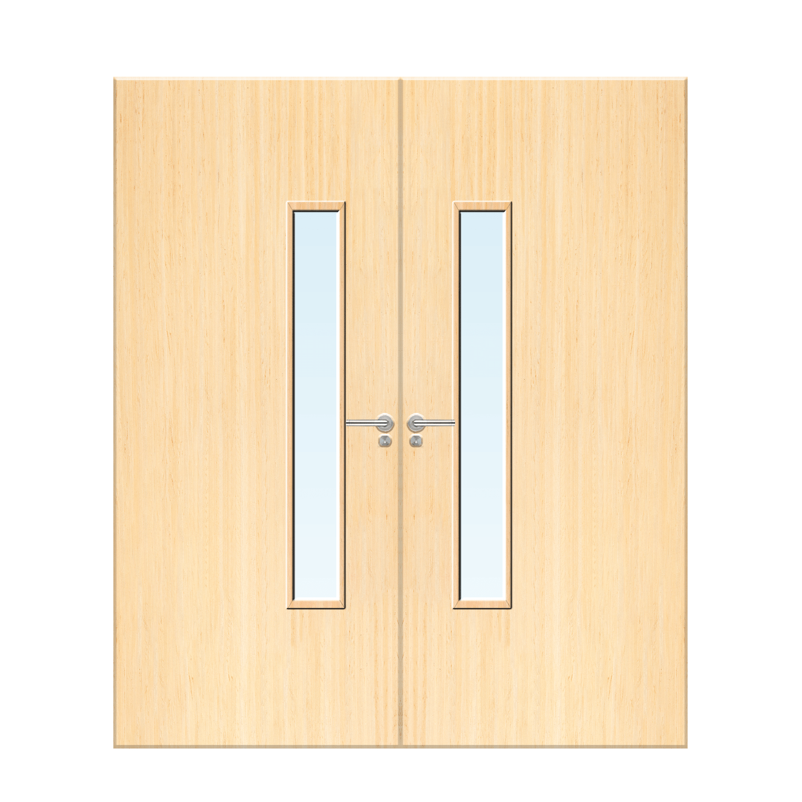 Internal Ash Veneer 18G Glazed Pair FD30 Fire Door
