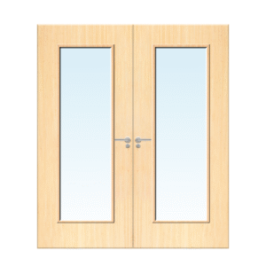 Internal Ash Veneer 19G Glazed Pair FD30 Fire Door