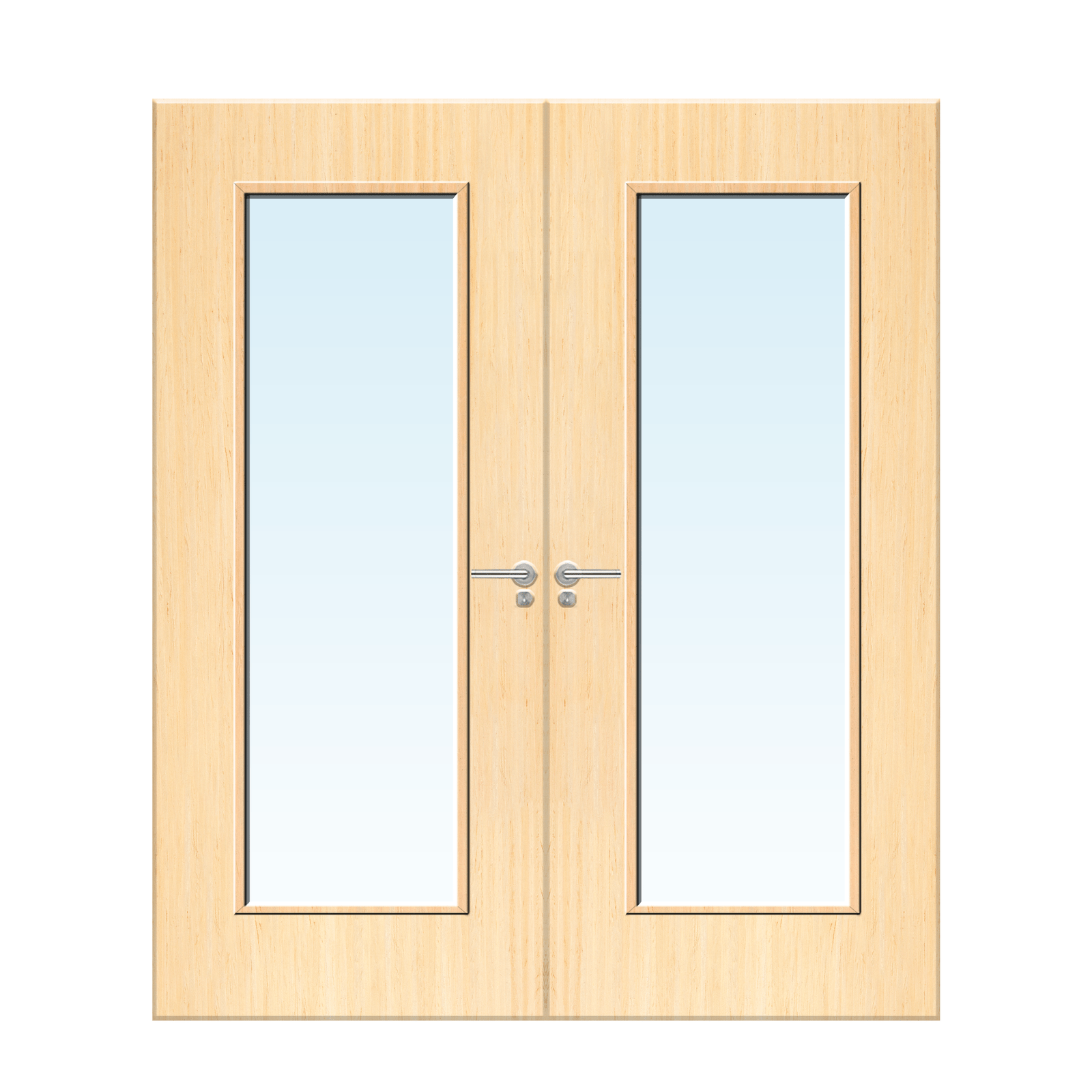 Internal Ash Veneer 19G Glazed Pair FD30 Fire Door
