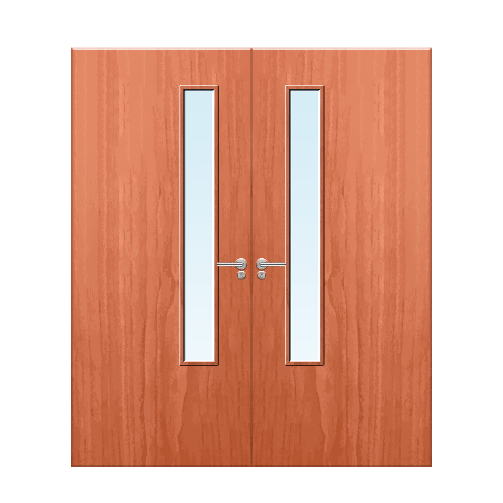 Internal Cherry Veneer 20G Glazed Pair FD30 Fire Door