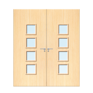 Internal Ash Veneer 22G Glazed Pair FD30 Fire Door
