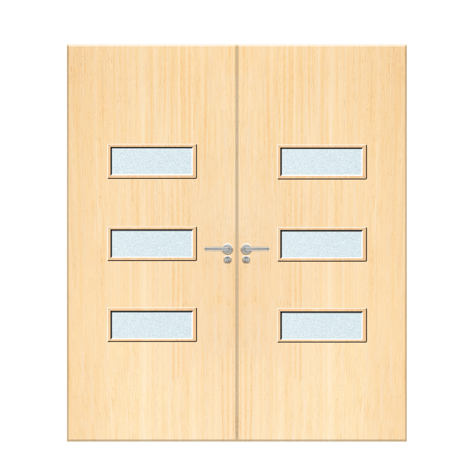 Internal Ash Veneer 24G Glazed Pair FD30 Fire Door