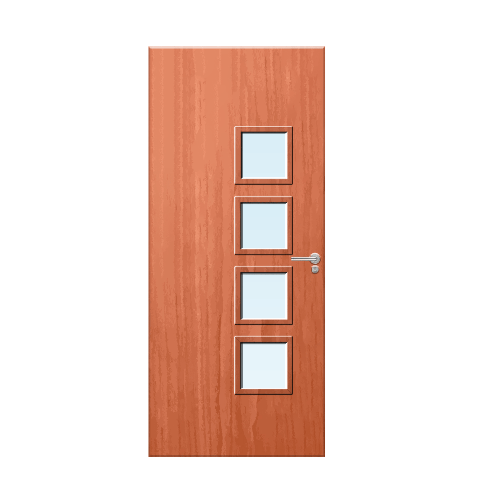 Internal Cherry Veneer 26G Glazed FD30 Fire Door