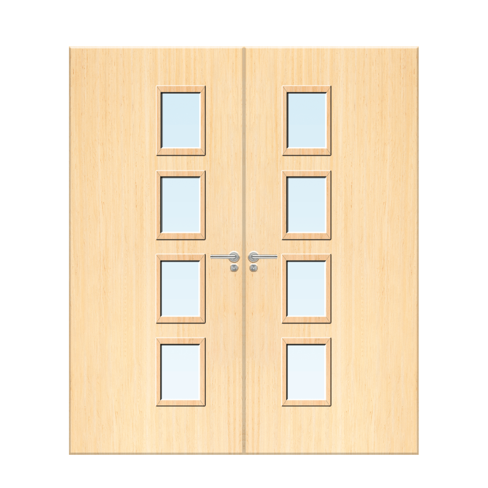 Internal Ash Veneer 27G Glazed Pair FD30 Fire Door