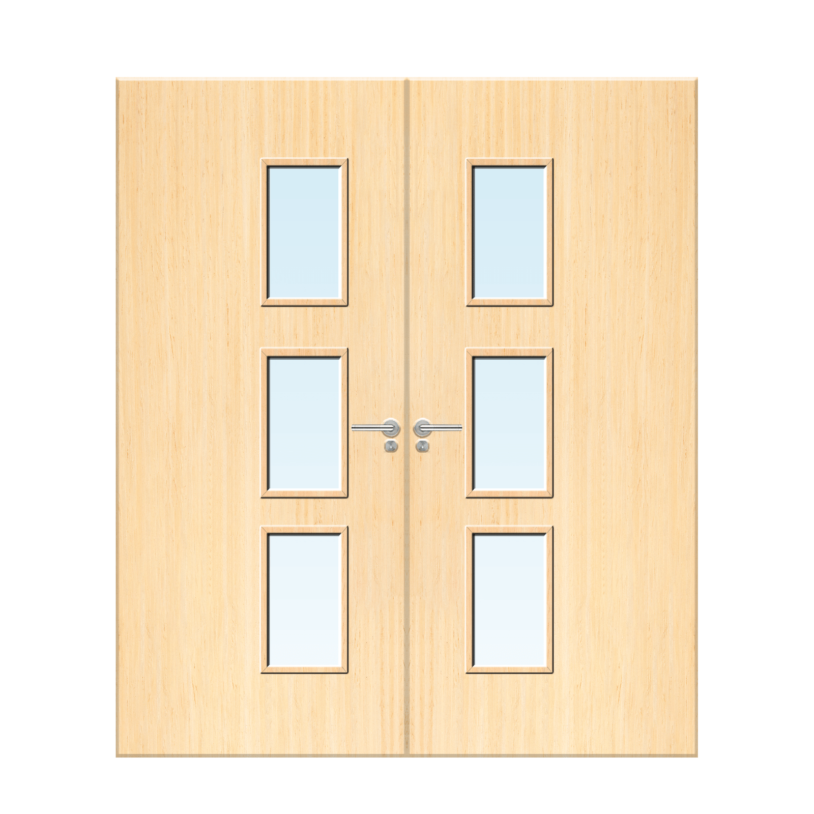 Internal Ash Veneer 28G Glazed Pair FD30 Fire Door
