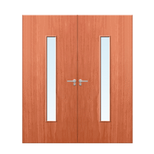 Internal Cherry Veneer 29G Glazed Pair FD30 Fire Door