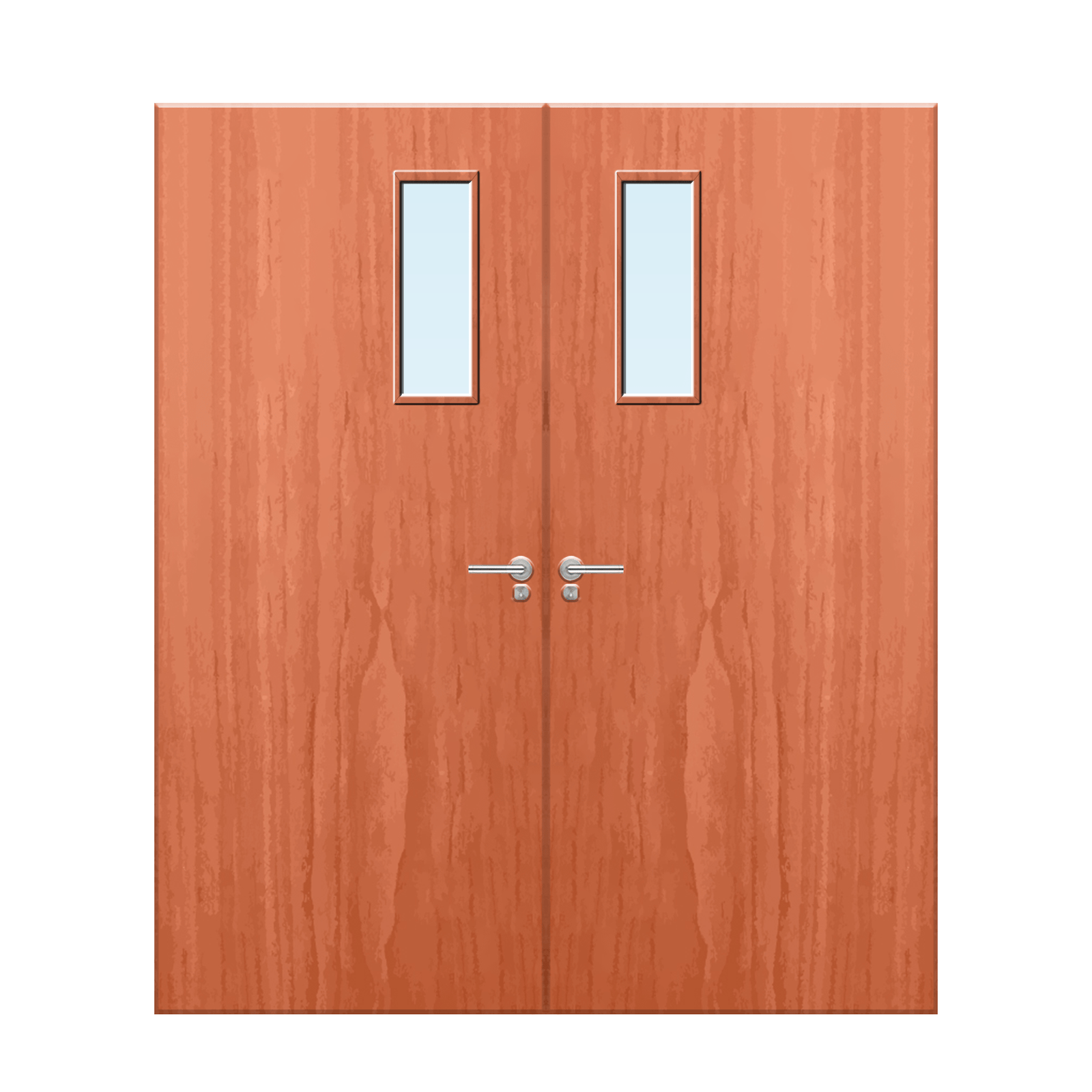 Internal Cherry Veneer 4G Glazed Pair FD30 Fire Door