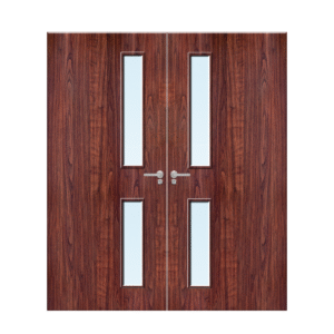 Internal sapele veneer16G Glazed Pair FD30 Fire Door