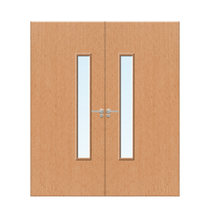 Internal Beech Veneer 10G Glazed Pair FD30 Fire Door