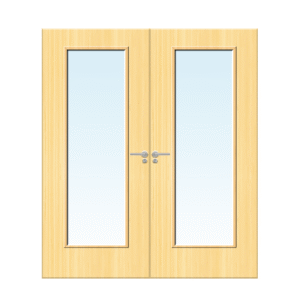 Internal Koto Veneer 19G Glazed Pair FD30 Fire Door