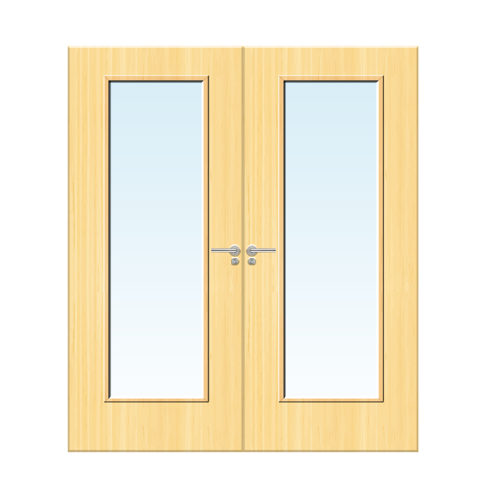 Internal Koto Veneer 19G Glazed Pair FD30 Fire Door