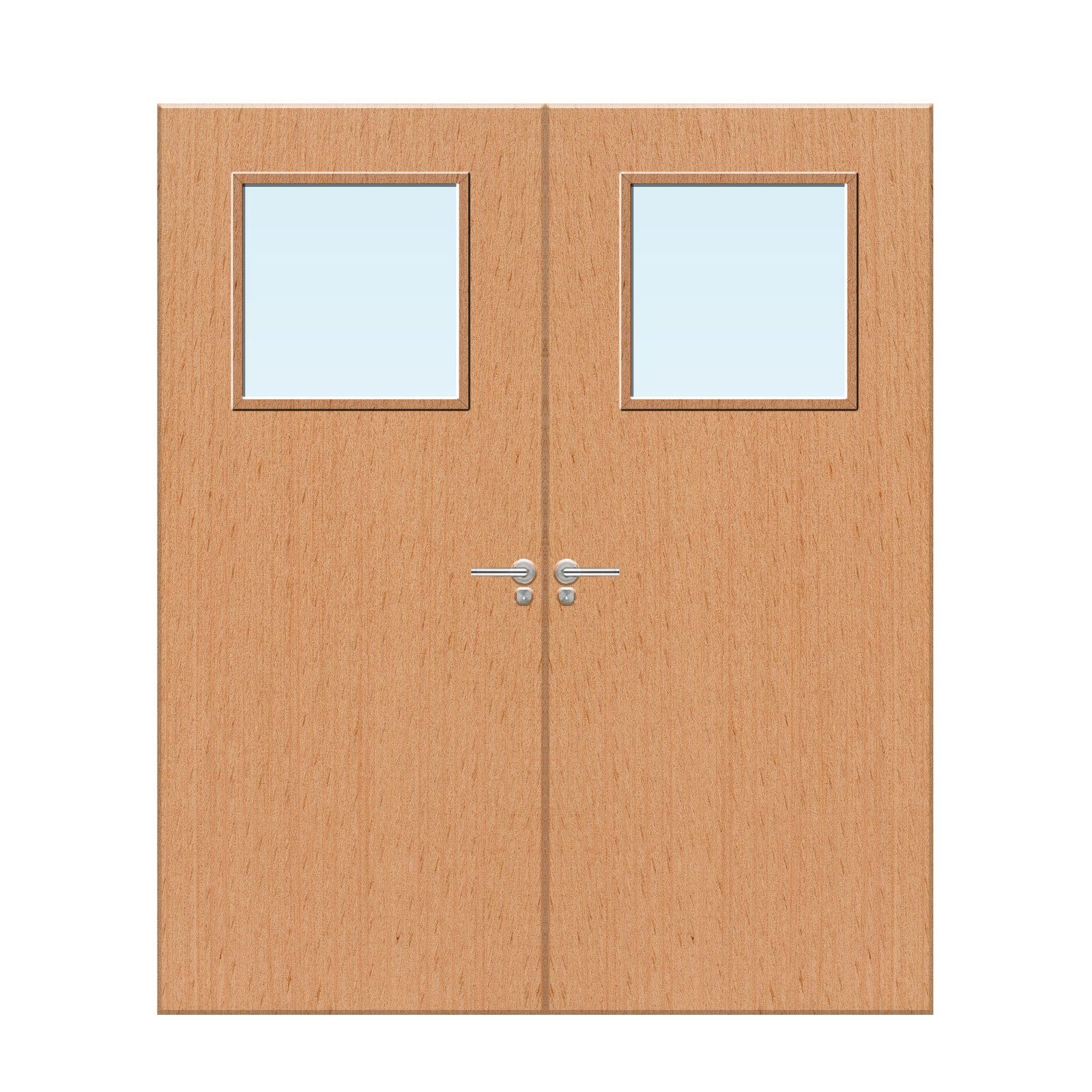 Internal Beech Veneer 1G Glazed Pair FD30 Fire Door