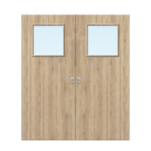 Internal Oak Veneer 1G Glazed Pair FD30 Fire Door
