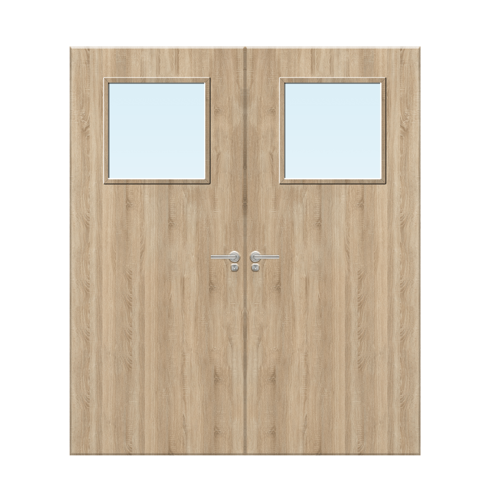 Internal Oak Veneer 1G Glazed Pair FD30 Fire Door