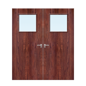 Internal sapele veneer1G Glazed Pair FD30 Fire Door
