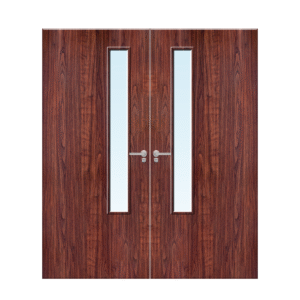 Internal sapele veneer20G Glazed Pair FD30 Fire Door