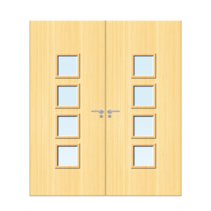 Internal Koto Veneer 22G Glazed Pair FD30 Fire Door
