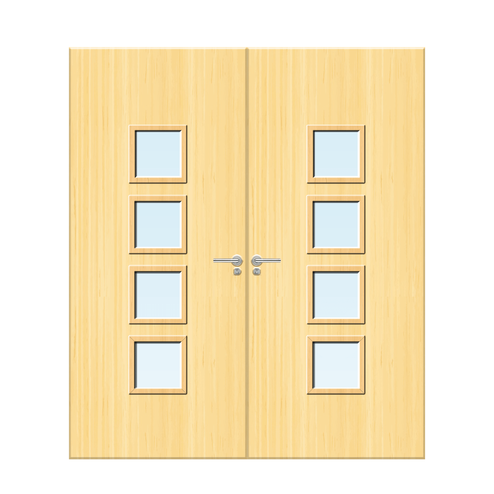 Internal Koto Veneer 22G Glazed Pair FD30 Fire Door