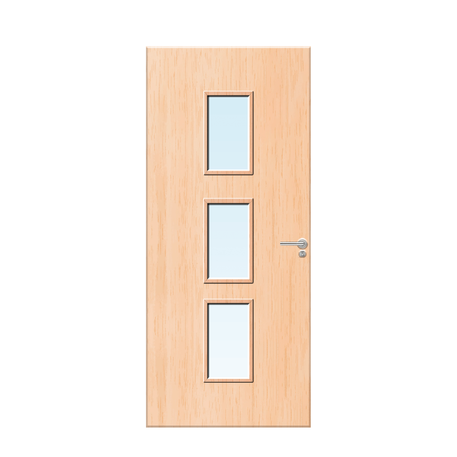 Internal Maple Veneer 23G Glazed FD30 Fire Door