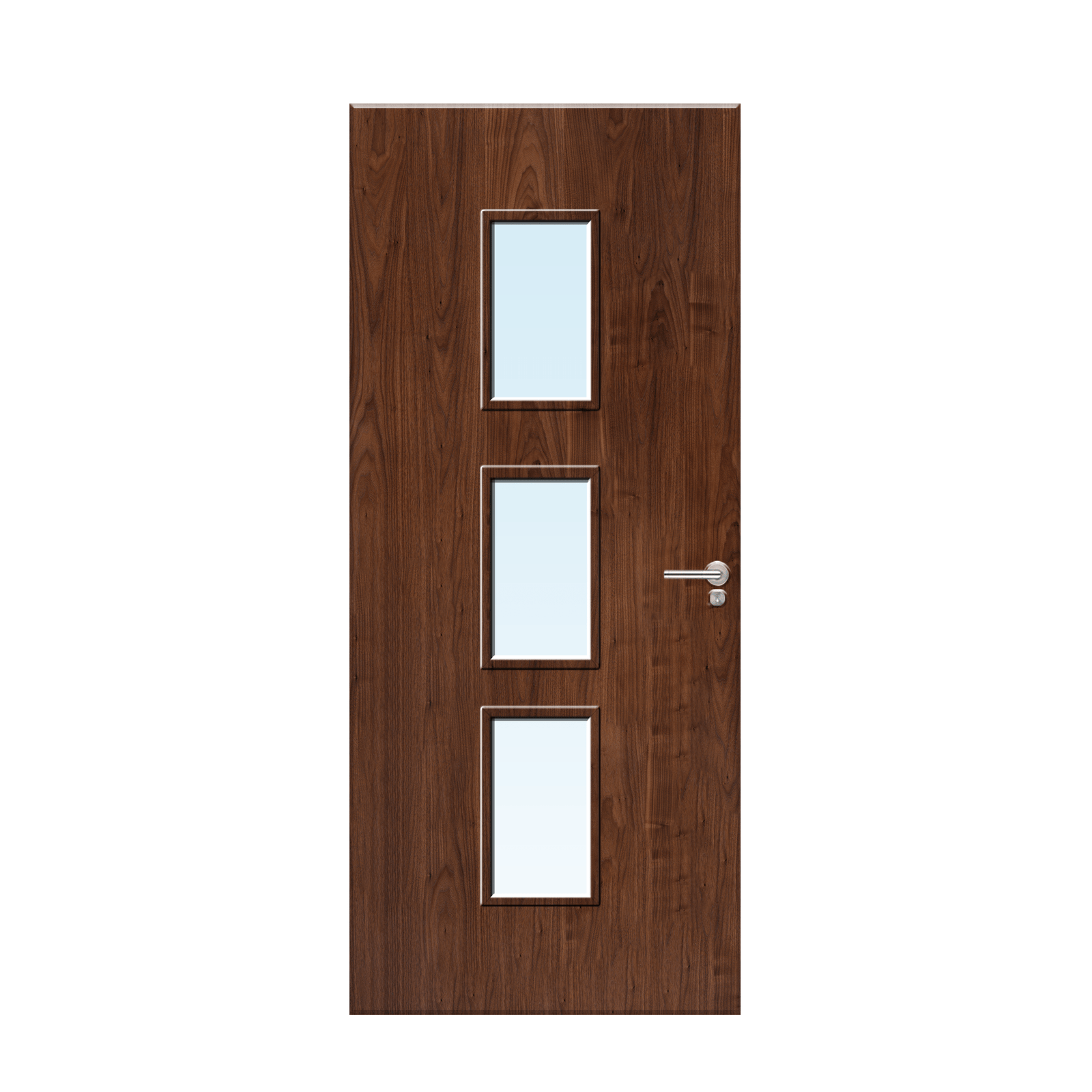 Internal Walnut Veneer 23G Glazed FD30 Fire Door