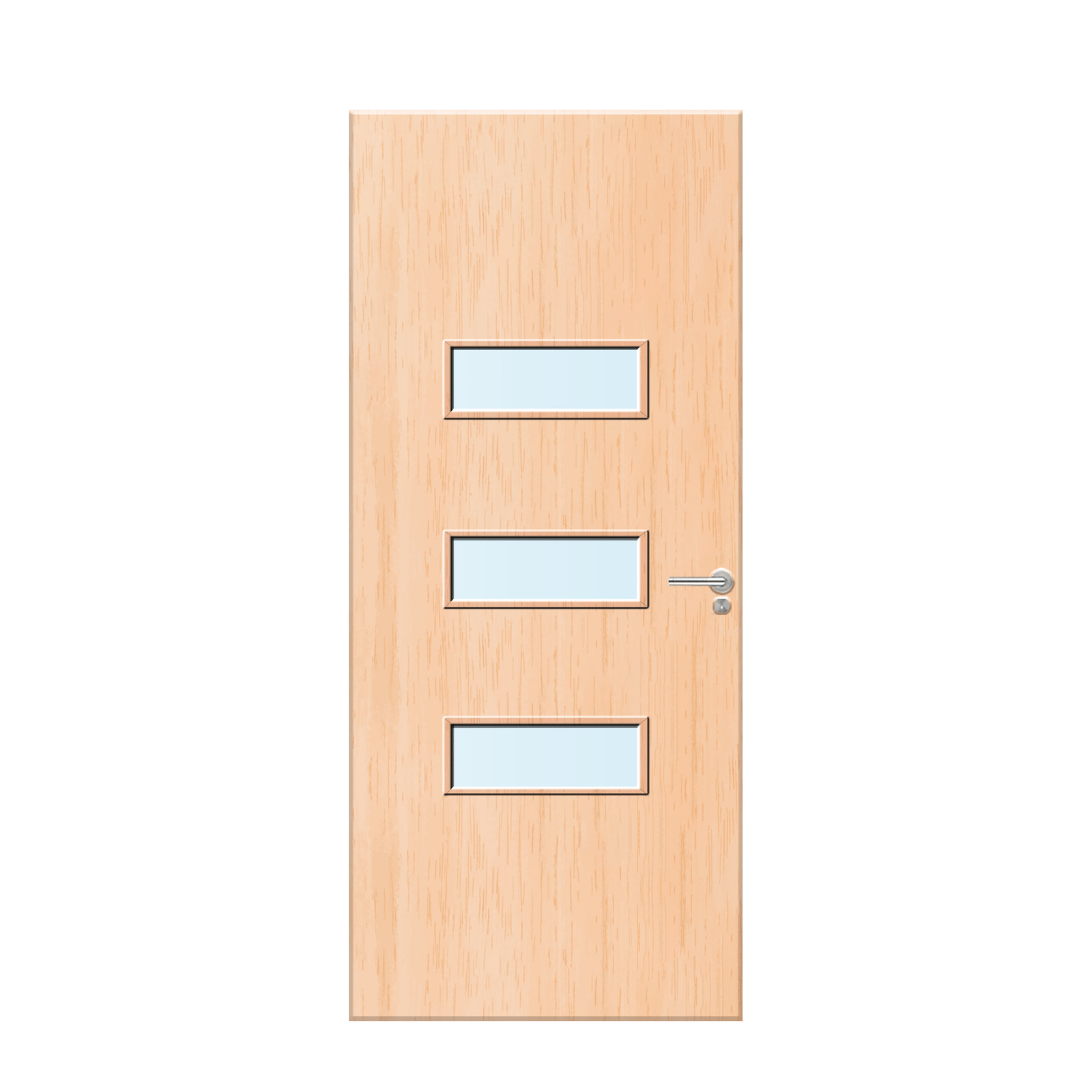 Internal Maple Veneer 24G Glazed FD30 Fire Door