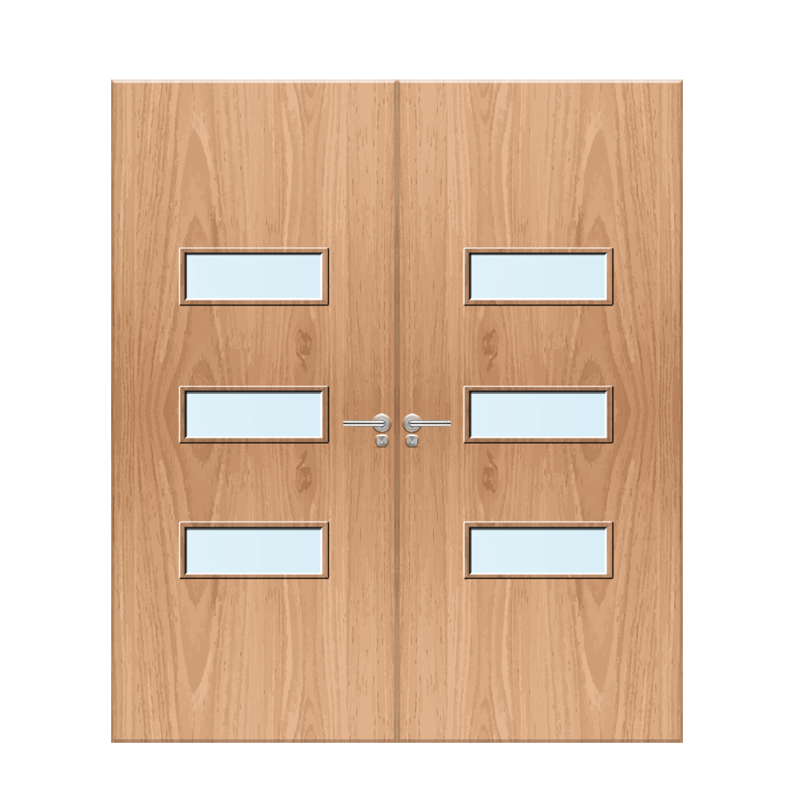 Internal Plywood Paint Grade 24G Glazed FD30 Fire Door