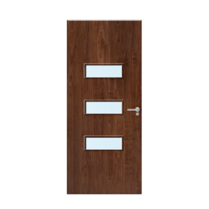 Internal Walnut Veneer 24G Glazed FD30 Fire Door