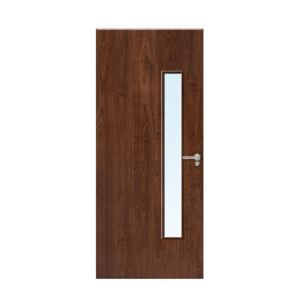 Internal Walnut Veneer 25G Glazed FD30 Fire Door