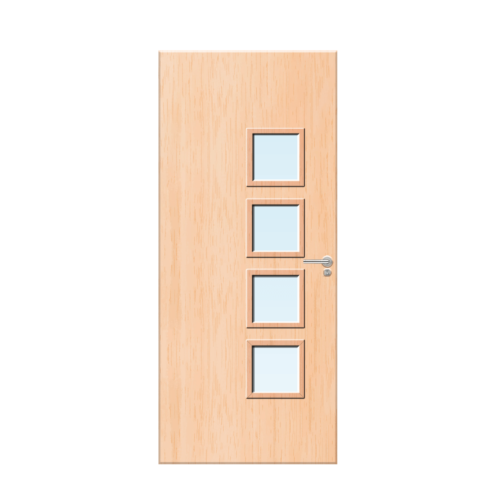 Internal Maple Veneer 26G Glazed FD30 Fire Door