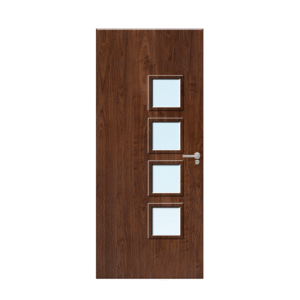 Internal Walnut Veneer 26G Glazed FD30 Fire Door