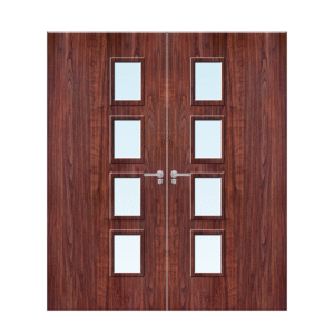 Internal sapele veneer27G Glazed Pair FD30 Fire Door
