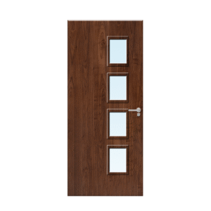Internal Walnut Veneer 27G Glazed FD30 Fire Door
