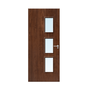 Internal Walnut Veneer 28G Glazed FD30 Fire Door