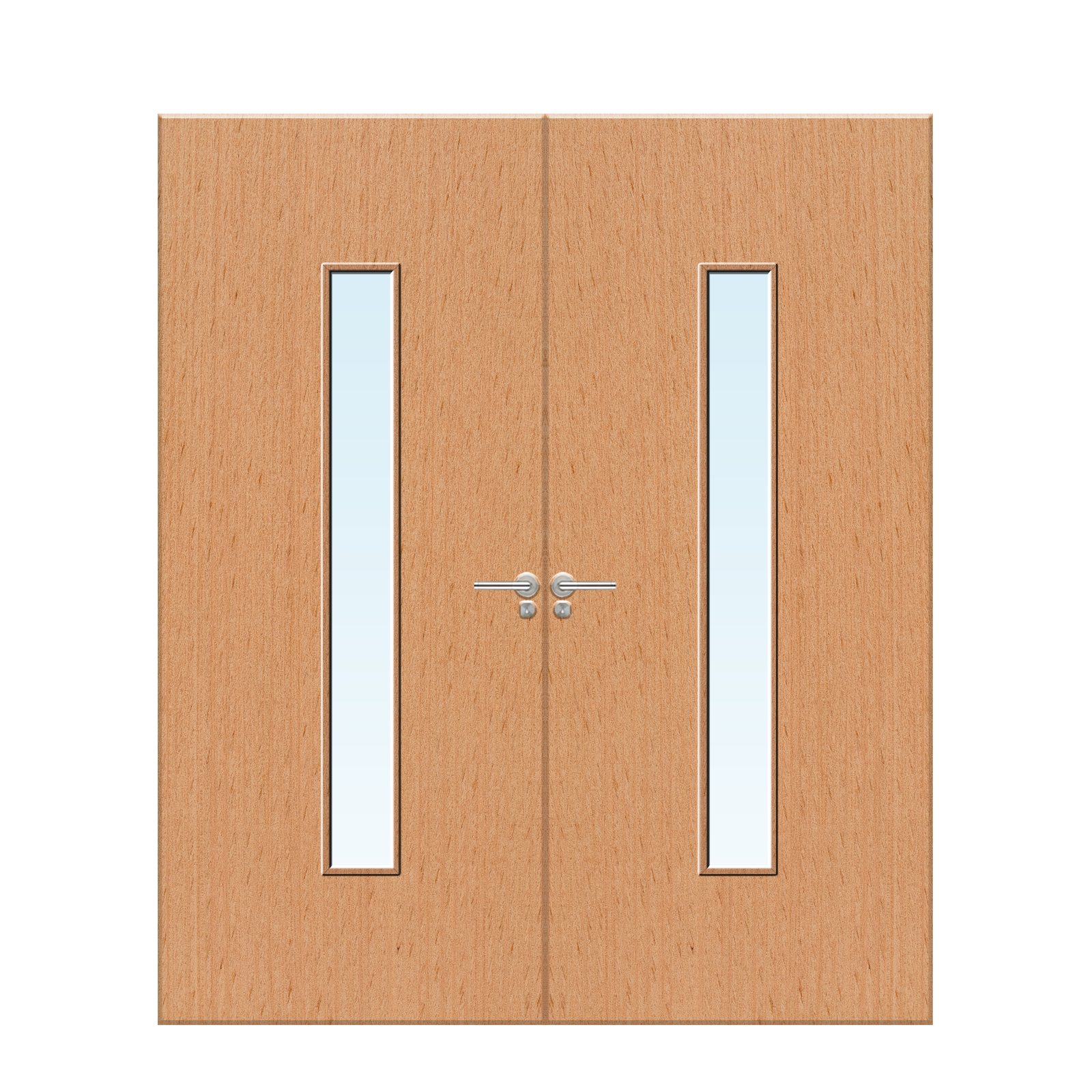 Internal Beech Veneer 29G Glazed Pair FD30 Fire Door