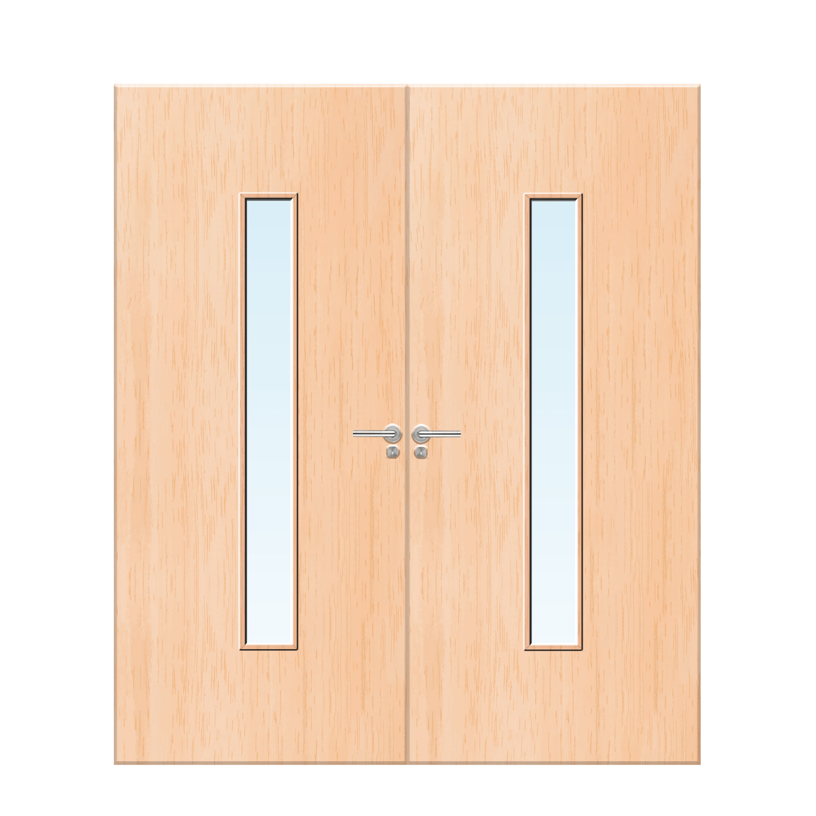 Internal Maple Veneer 29G Glazed Pair FD30 Fire Door