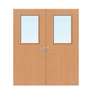 Internal Beech Veneer 2G Glazed Pair FD30 Fire Door