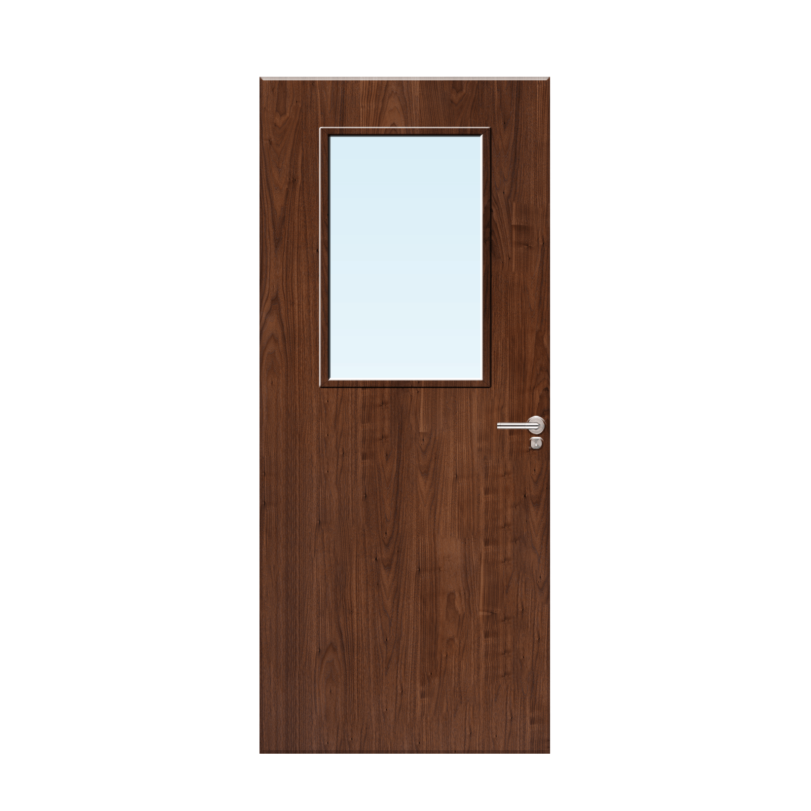 Internal Walnut Veneer 2G Glazed FD30 Fire Door