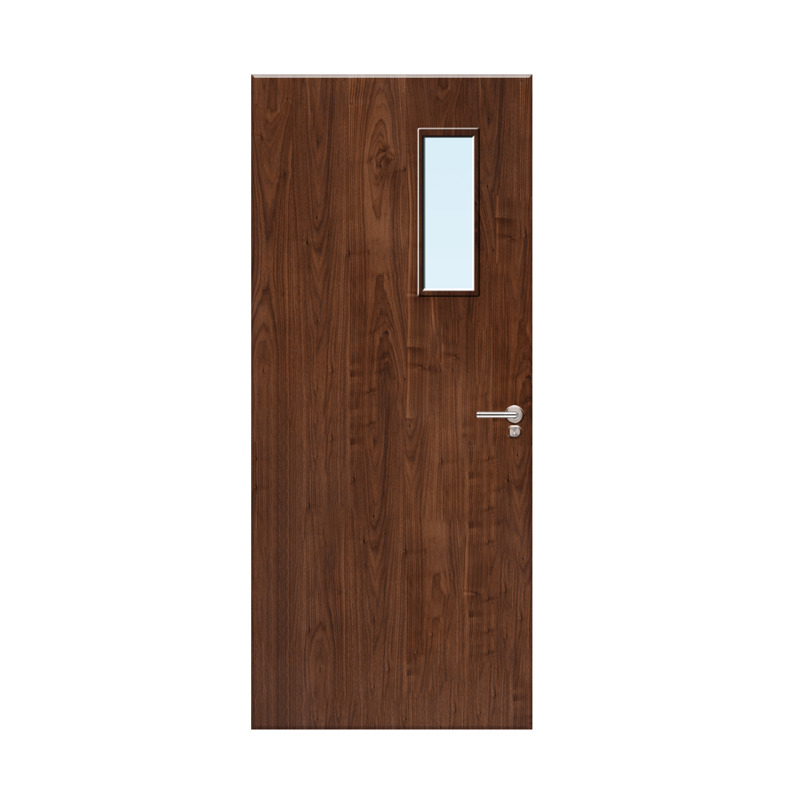 Internal Walnut Veneer 4G Glazed FD30 Fire Door
