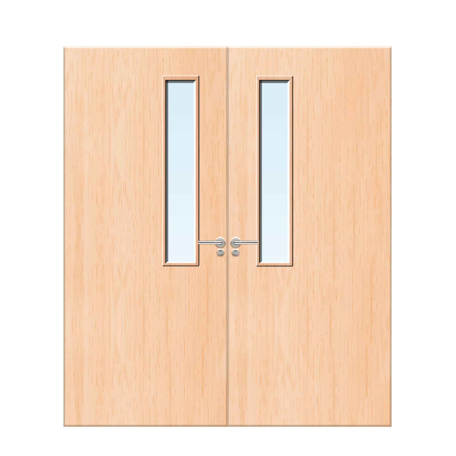 Internal Maple Veneer 7G Glazed Pair FD30 Fire Door