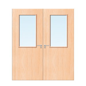 Internal Maple Veneer 8G Glazed Pair FD30 Fire Door