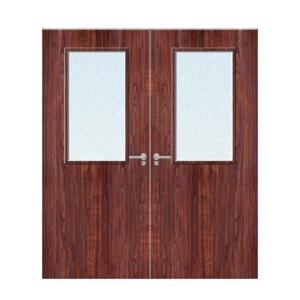 Internal sapele veneer8G Glazed Pair FD30 Fire Door