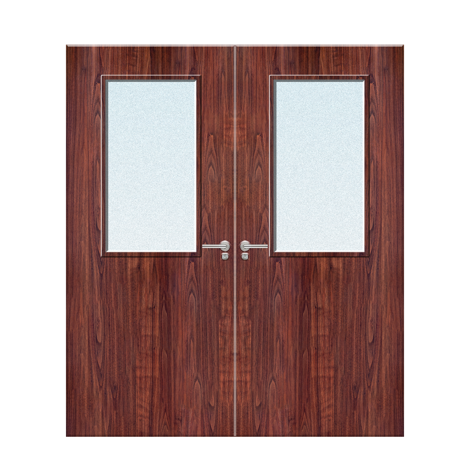 Internal sapele veneer8G Glazed Pair FD30 Fire Door